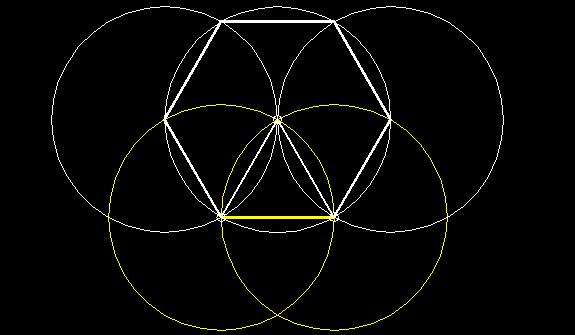 The circles have a radius equal to the given segment