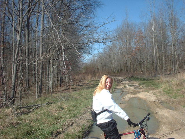 Bethany about to tackle a new trail