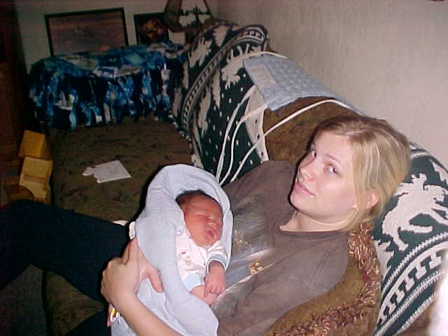 09-18-2005 Eli and Mom One Day Old
