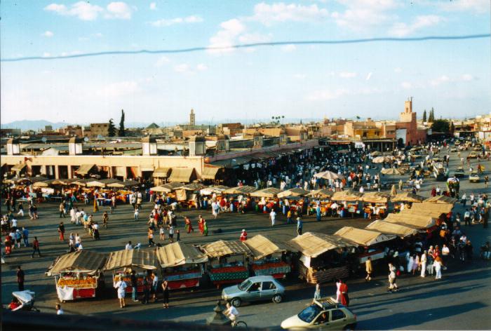 la piazza caotica di marachech