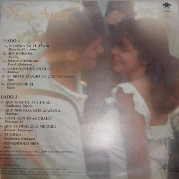 Por Amor - Contraportada
