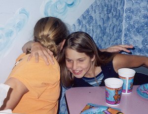 A thankful hug for Jenna