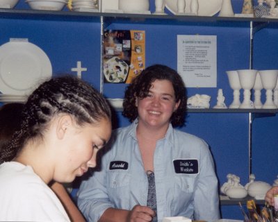 Big sister working hard