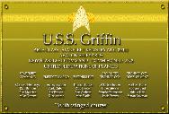 The plaque of the USS Griffin.