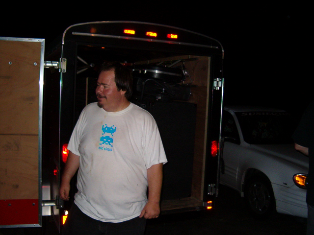 Billy helping load the stuff after a show at 52