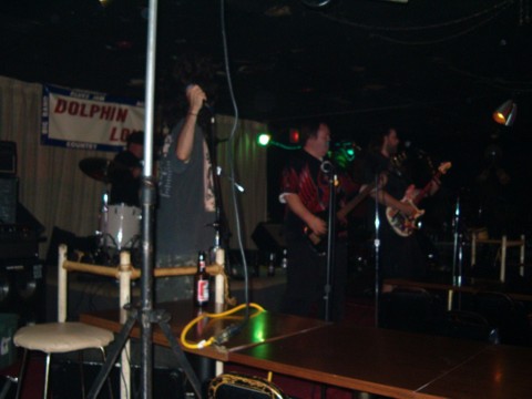 Kevin from Voidgazer joining the boys onstage at the Dolphin Lounge