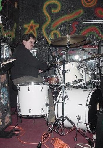 When he's on the drums, he means business