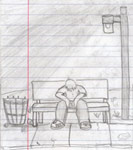 Sad Guy On Bench