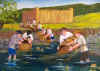 13 Colonists Knock in the Heads of the Whiskey Barrels.jpg (932659 bytes)