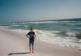 This is me on the Pensacola beach---November 1996