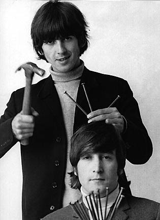 Bang, bang! George's silver hammer came down upon his head...