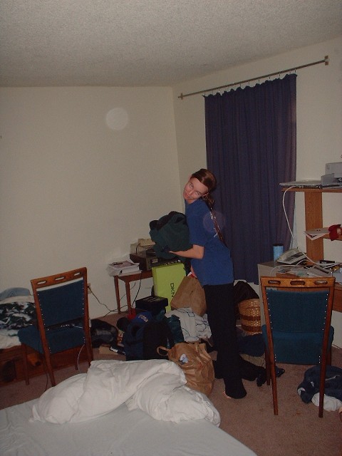 Cara being devilish in Tom's room