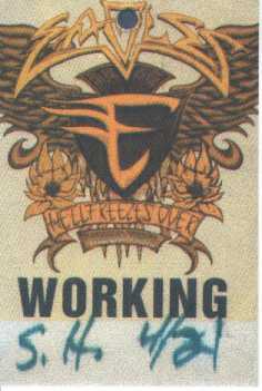 This is the Backstage pass from the 'Hell Freezes Over' Reunion tour.
