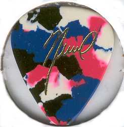Nuno's Signature on back of pick. BACK