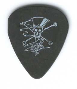 Slash's Guitar pick with cartoon and signature-BACK