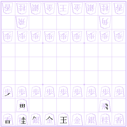 Shogi Board with Kanji Hints