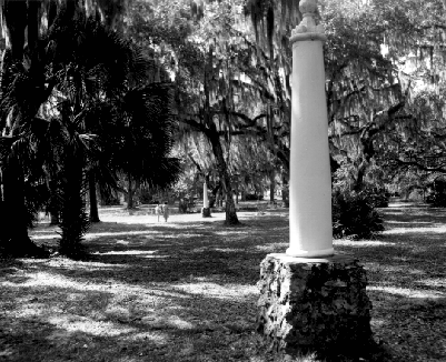 Monuments at the battlefield along the old Fort King Road