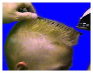 Cutting the top using clippers