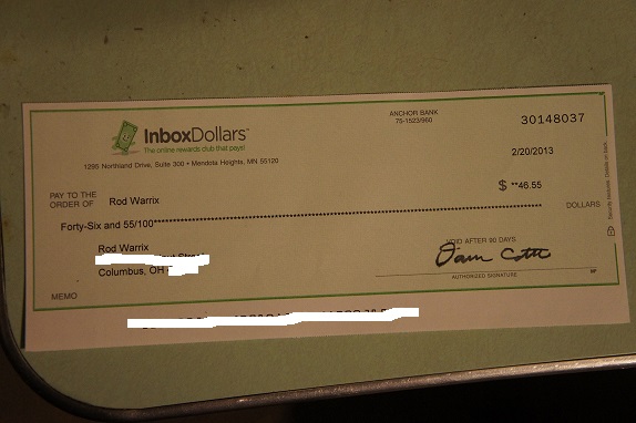 This is my cash out.