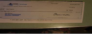 This is a check from SendEarnings.com