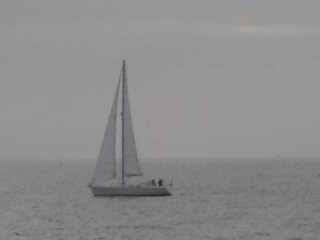 Boat in front of Brighton beach