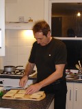 dad is making us a sandwich.... how sweet :P