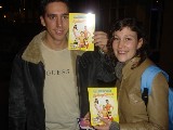 Outside the Audio, Dan and Lous decide to go to a strip night (see flyer)