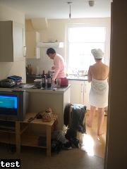 Daan in the morning with one of his chicks...