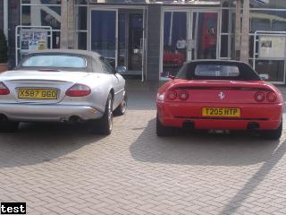 A Jag and a Ferrari at Marina Village...