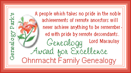 Genealogy Park Award Winners