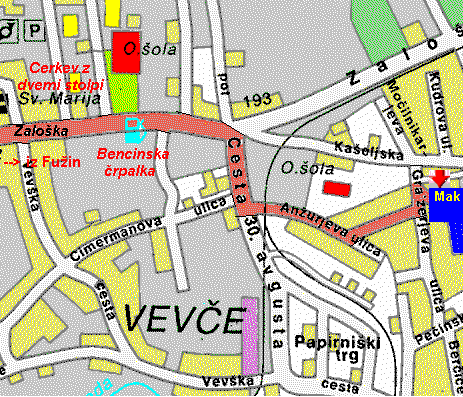 Map of Ljubljana