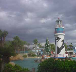 Sea World Lighthouse and X-Mas tree