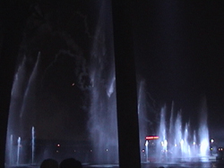 Fountains going 100 feet into the air