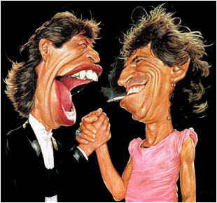 Caricatura de Mick y Keith