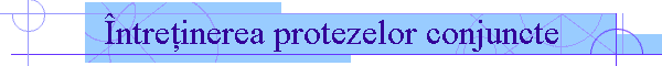 �ntre�inerea protezelor conjuncte