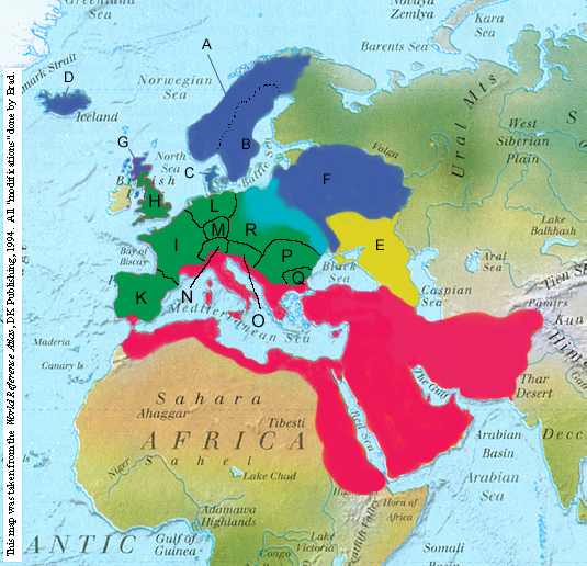 The empire dismantled in the west.