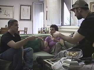 A Rome Study Program student with his Roman host family