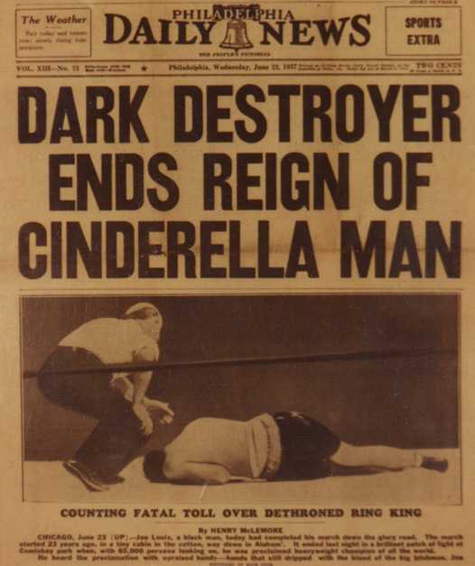 Vintage cover for sale of the Philadelphia Daily News June 23rd 1937 (Tapa del diario Noticias de Philadelphia del 23 de Junio de 1937)