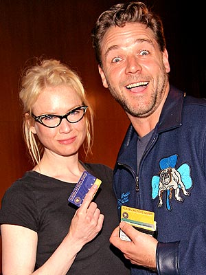 Renn� y Russell en la conferencia en la fundaci�n del SAG, 22 de mayo 2005, Los �ngeles (Renn� and Russell at the SAG Foundation conference, May 22 2005, L.A)