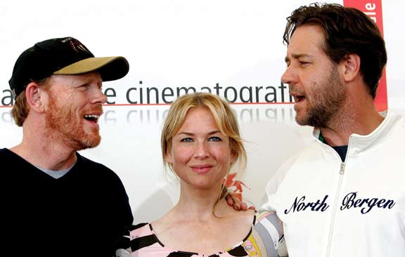 Howard, Zellweger and Crowe at Venice Film Festival, Sept. 5 2005