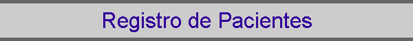 Registro de Pacientes