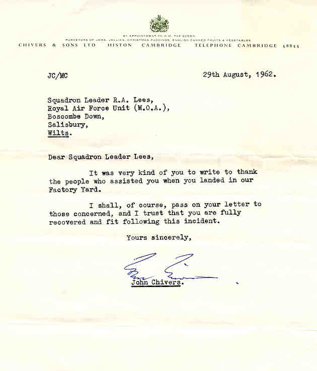Reply from John Chivers