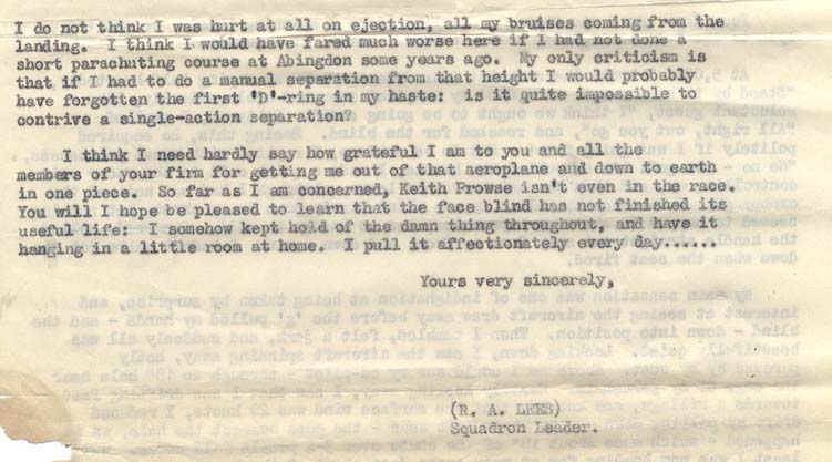 Letter to Martin-Baker page 2