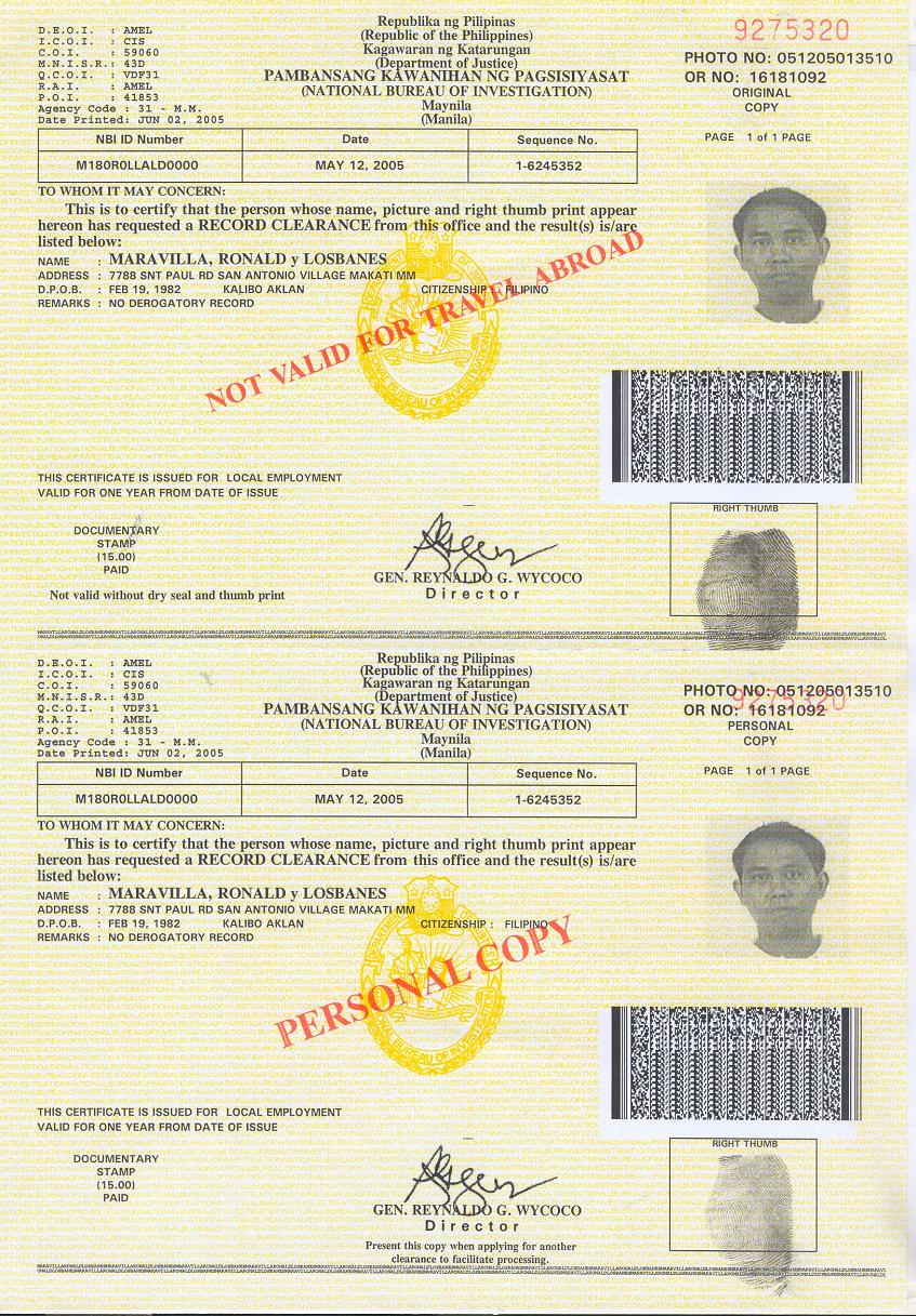Document NBI Clearance
