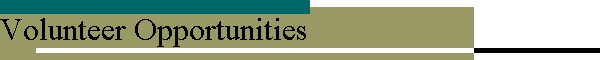 Volunteer Opportunities