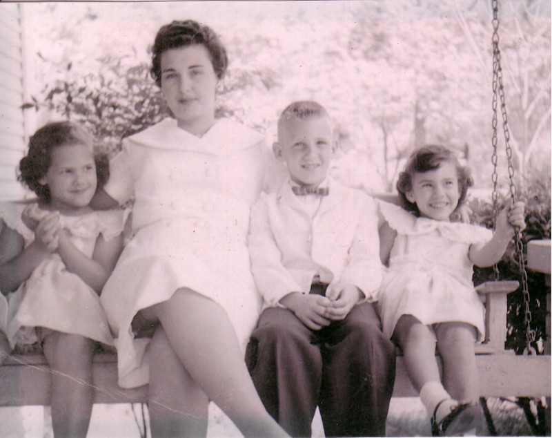 Mom & Kids on Porchswing