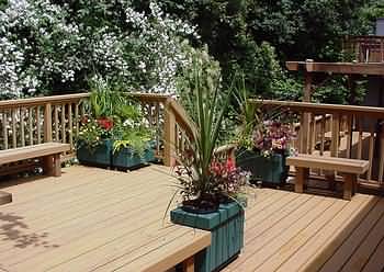 Planters on rear deck