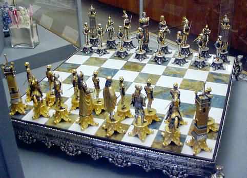 Chess set at Maryhill Museum in Washington state