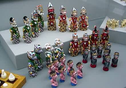 Chess set on display at Maryhill Museum in Washington state