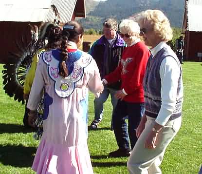 Native American friendship dance at Parkdale celebration